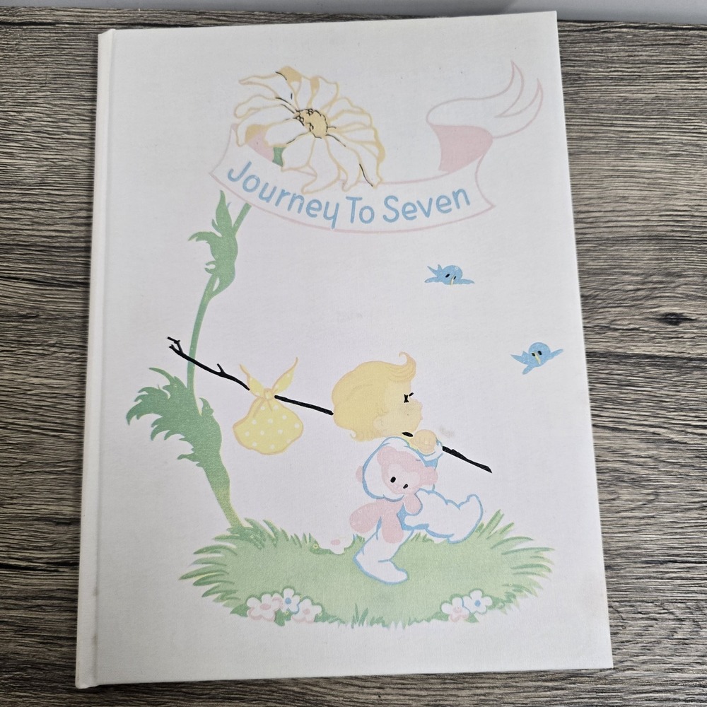 Vintage Baby Memory Book Journey to Seven 1947 Boy Girl Record‎ Unisex Pastel